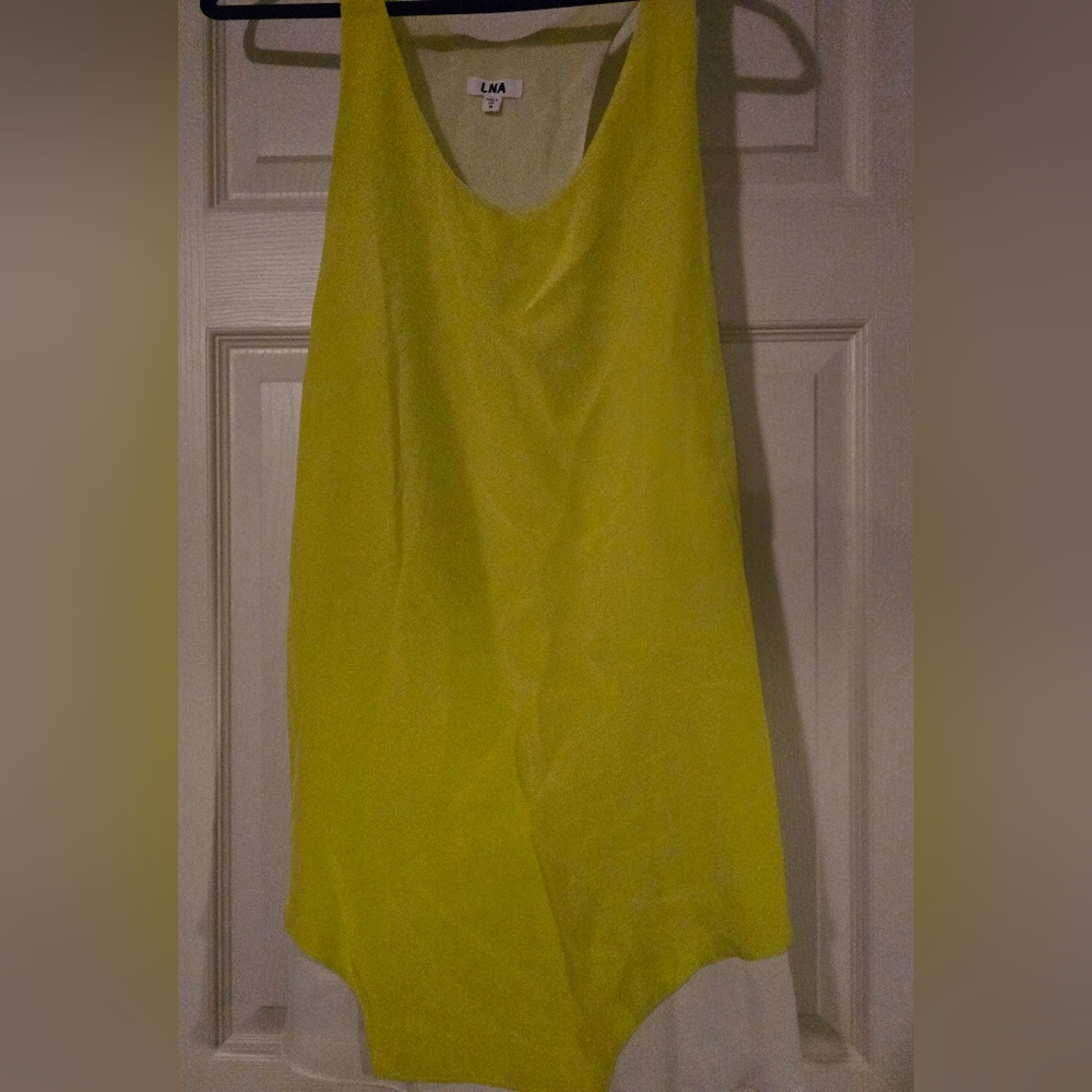LNA Citrine Mini Dress 100% Silk